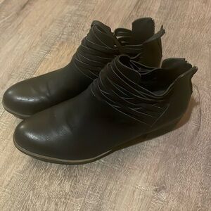 Black ankle booties